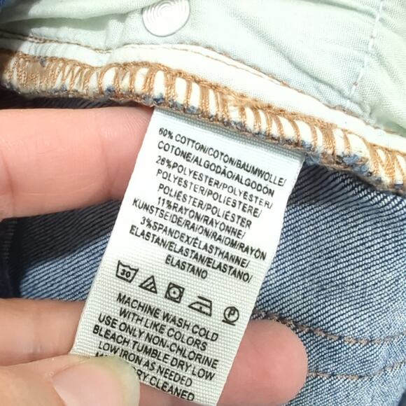 Free People Great Heights Fray Skinny Jean Womens Size 28 Denim Pants High Rise - Picture 9 of 11